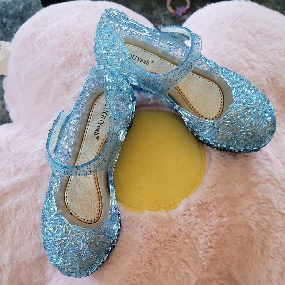 Sparkly Blue Jelly Shoes